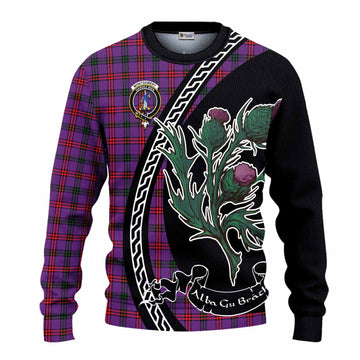 Montgomery Family Crest Tartan Knitted Sweater Alba Thistle Inspired - Tartan Vibes Clothing