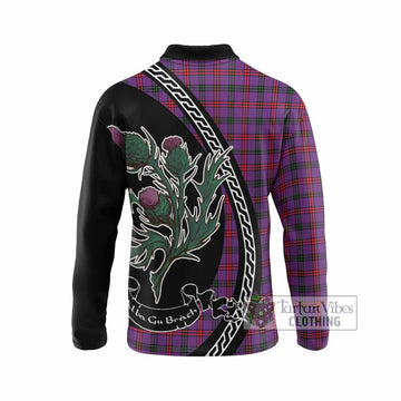 Montgomery Family Crest Tartan Long Sleeve Polo Shirt Alba Thistle Inspired