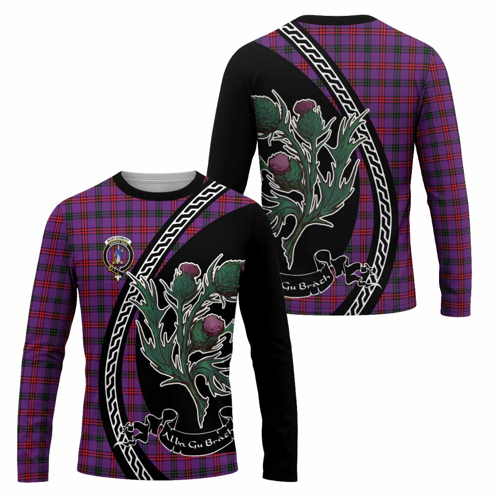 Montgomery Family Crest Tartan Long Sleeve T-Shirt Alba Thistle Inspired - Tartan Vibes Clothing