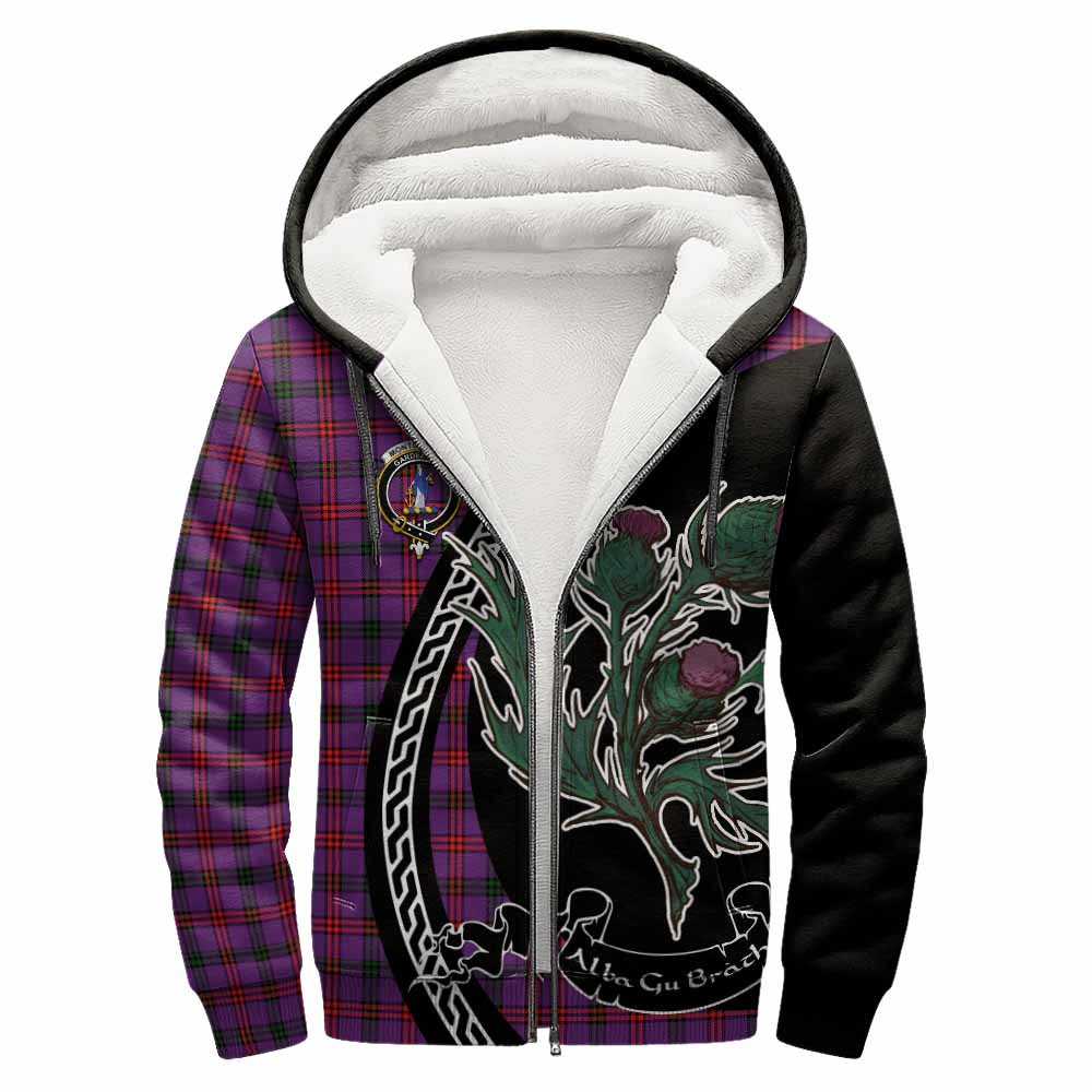 Montgomery Family Crest Tartan Sherpa Hoodie Alba Thistle Inspired - Tartan Vibes Clothing