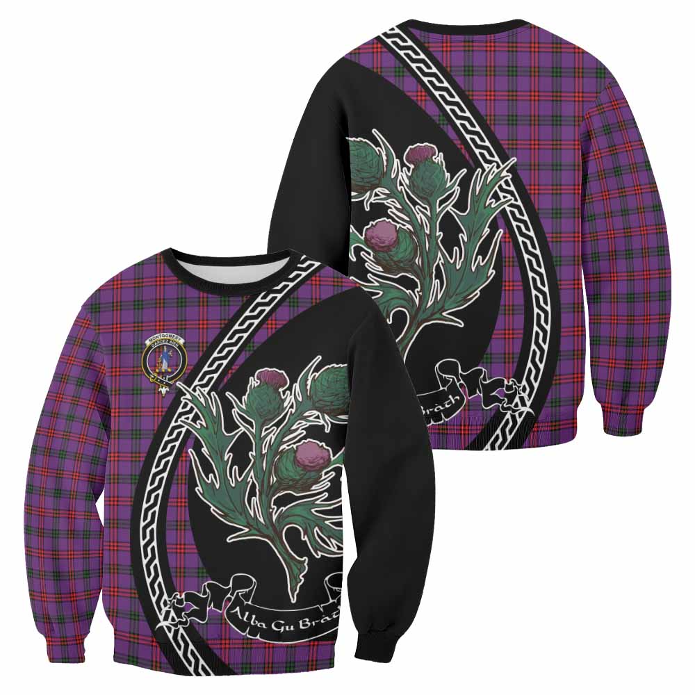 Montgomery Family Crest Tartan Sweatshirt Alba Thistle Inspired - Tartan Vibes Clothing