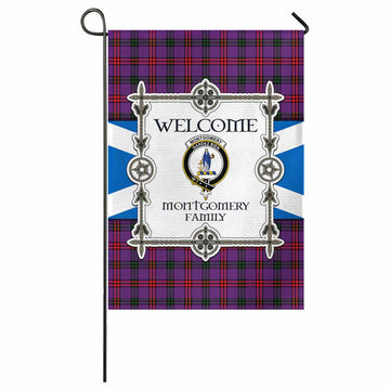 Montgomery Family Crest Tartan Welcome Garden Flag Saltire Harmony Style