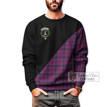 Montgomery Tartan Sweatshirt with Family Crest and Military Logo Style Unisex - Tartanvibesclothing Shop