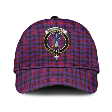 Montgomery Modern Tartan Classic Cap with Family Crest