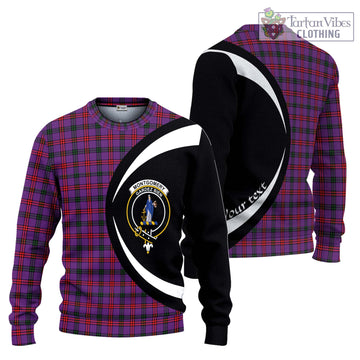 Montgomery Tartan Knitted Sweater with Family Crest Circle Style Unisex - Tartan Vibes Clothing