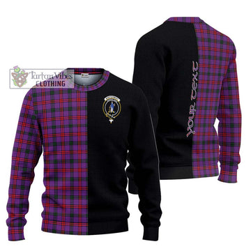 Montgomery Tartan Knitted Sweater with Family Crest and Half Of Me Style Unisex - Tartanvibesclothing Shop