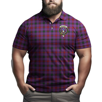 Montgomery Modern Tartan Men's Polo Shirt with Family Crest