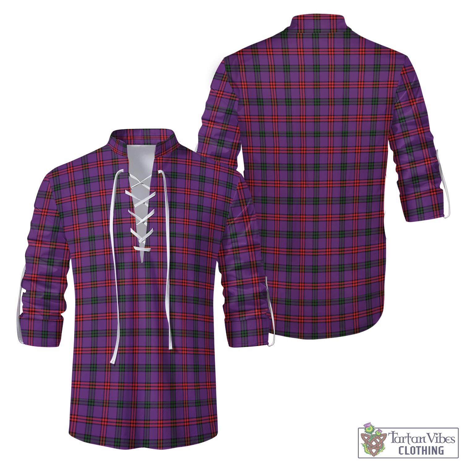 Tartan Vibes Clothing Montgomery Modern Tartan Men's Scottish Traditional Jacobite Ghillie Kilt Shirt