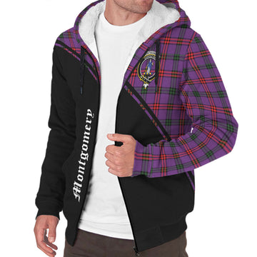 Montgomery Tartan Sherpa Hoodie with Family Crest Curve Style