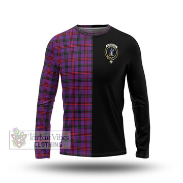 Montgomery Tartan Long Sleeve T-Shirt with Family Crest and Half Of Me Style Unisex - Tartanvibesclothing Shop