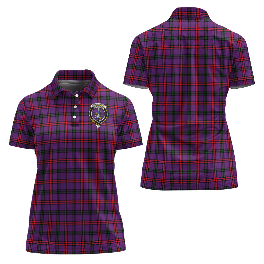 montgomery-modern-tartan-polo-shirt-with-family-crest-for-women