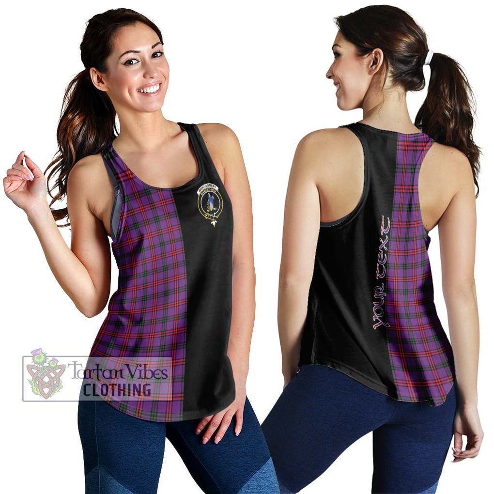 Montgomery Tartan Women's Racerback Tanks with Family Crest and Half Of Me Style 4XL - Tartanvibesclothing Shop