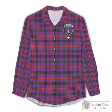 Montgomery Modern Tartan Womens Casual Shirt with Family Crest