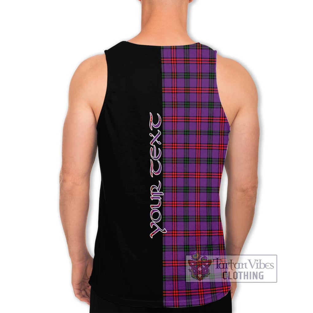 Montgomery Tartan Men's Tank Top with Family Crest and Half Of Me Style - Tartanvibesclothing Shop