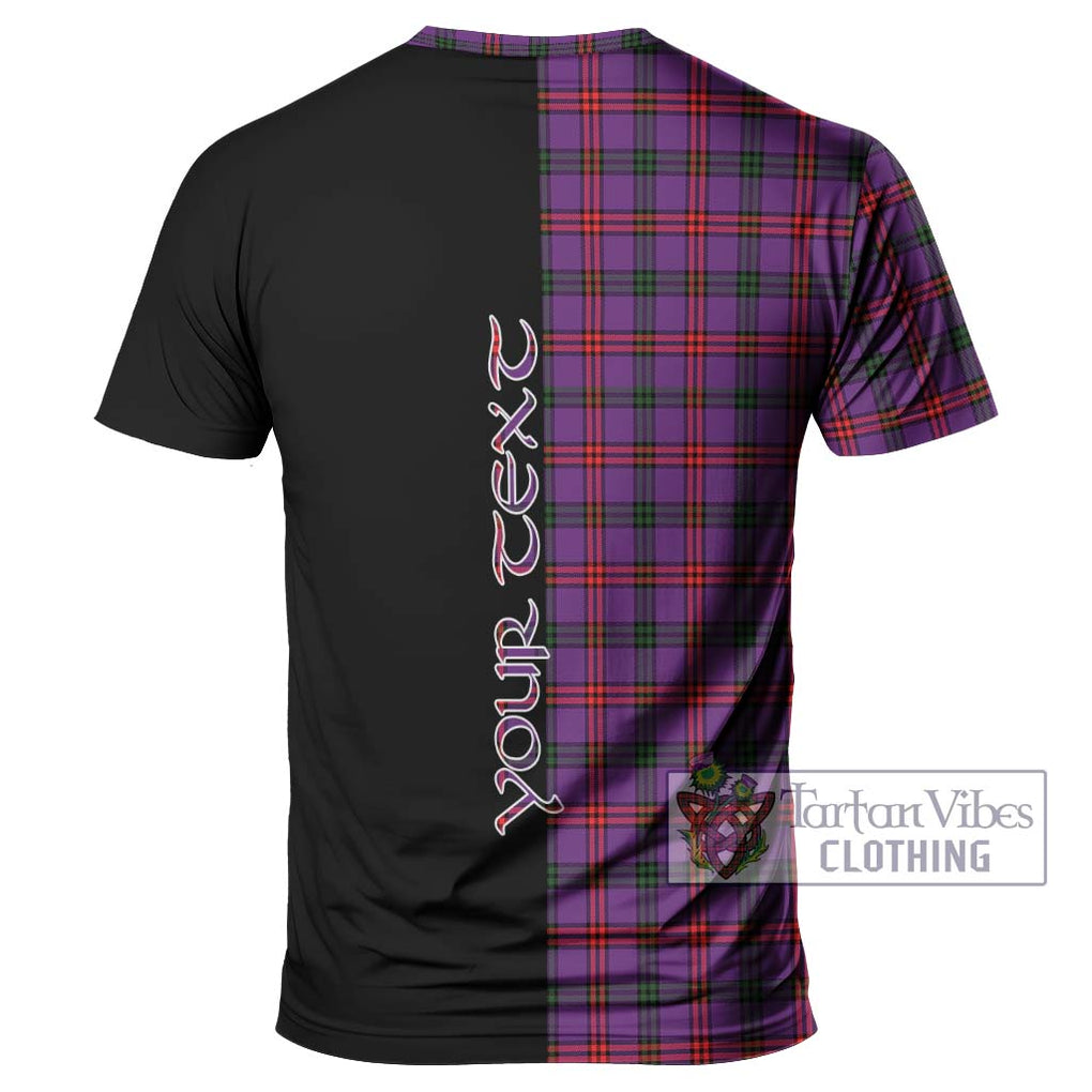 Montgomery Tartan T-Shirt with Family Crest and Half Of Me Style - Tartanvibesclothing Shop