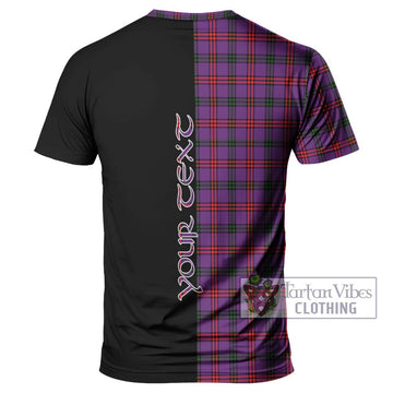 Montgomery Tartan T-Shirt with Family Crest and Half Of Me Style - Tartanvibesclothing Shop