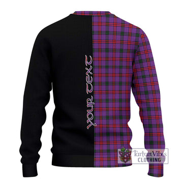 Montgomery Tartan Knitted Sweater with Family Crest and Half Of Me Style - Tartanvibesclothing Shop