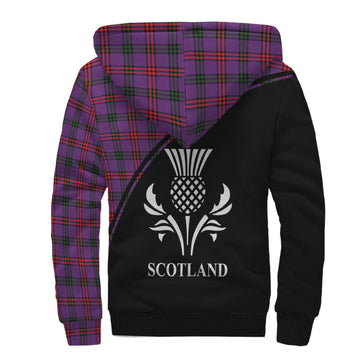 Montgomery Modern Tartan Sherpa Hoodie with Family Crest Curve Style