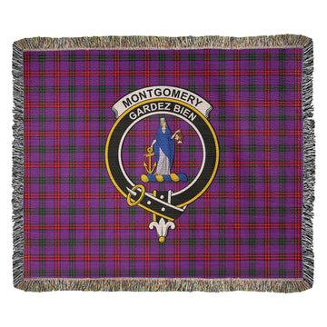 Montgomery Modern Tartan Woven Blanket with Family Crest