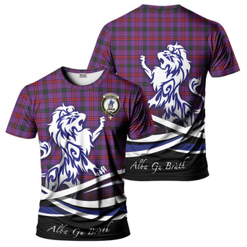 Montgomery Modern Tartan T-Shirt with Alba Gu Brath Regal Lion Emblem