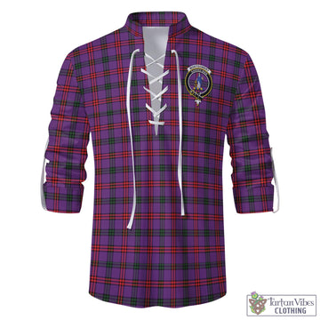 Tartan Vibes Clothing Montgomery Modern Tartan Men's Scottish Traditional Jacobite Ghillie Kilt Shirt with Family Crest