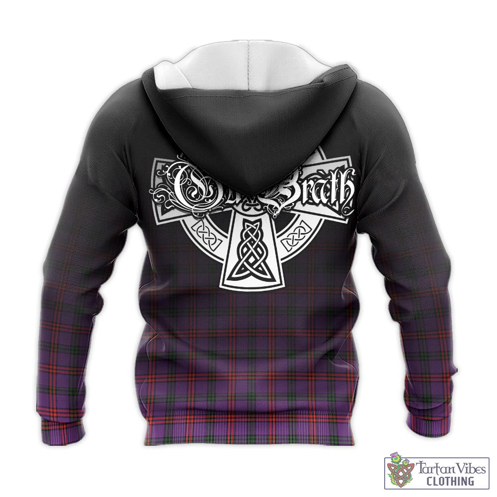Tartan Vibes Clothing Montgomery Modern Tartan Knitted Hoodie Featuring Alba Gu Brath Family Crest Celtic Inspired