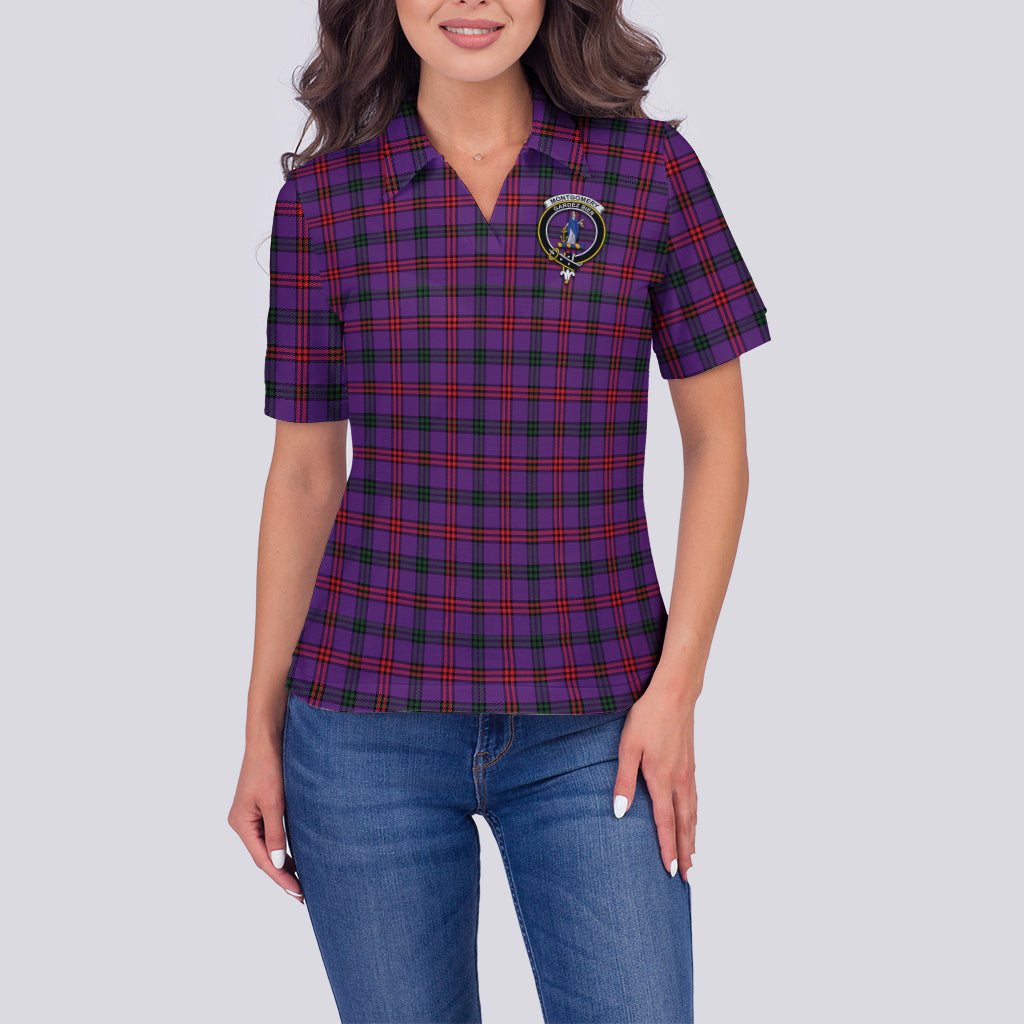 montgomery-modern-tartan-polo-shirt-with-family-crest-for-women