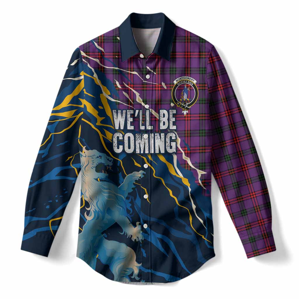 Montgomery Scotland Tartan Women Casual Shirt WC2026 Football - We'll Be Coming