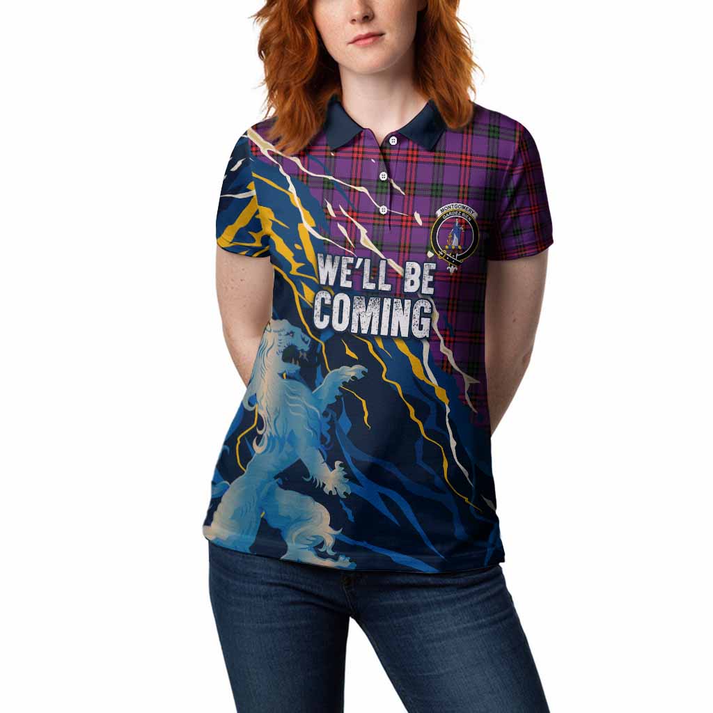 Montgomery Scotland Tartan Women Polo Shirt WC2026 Football - We'll Be Coming