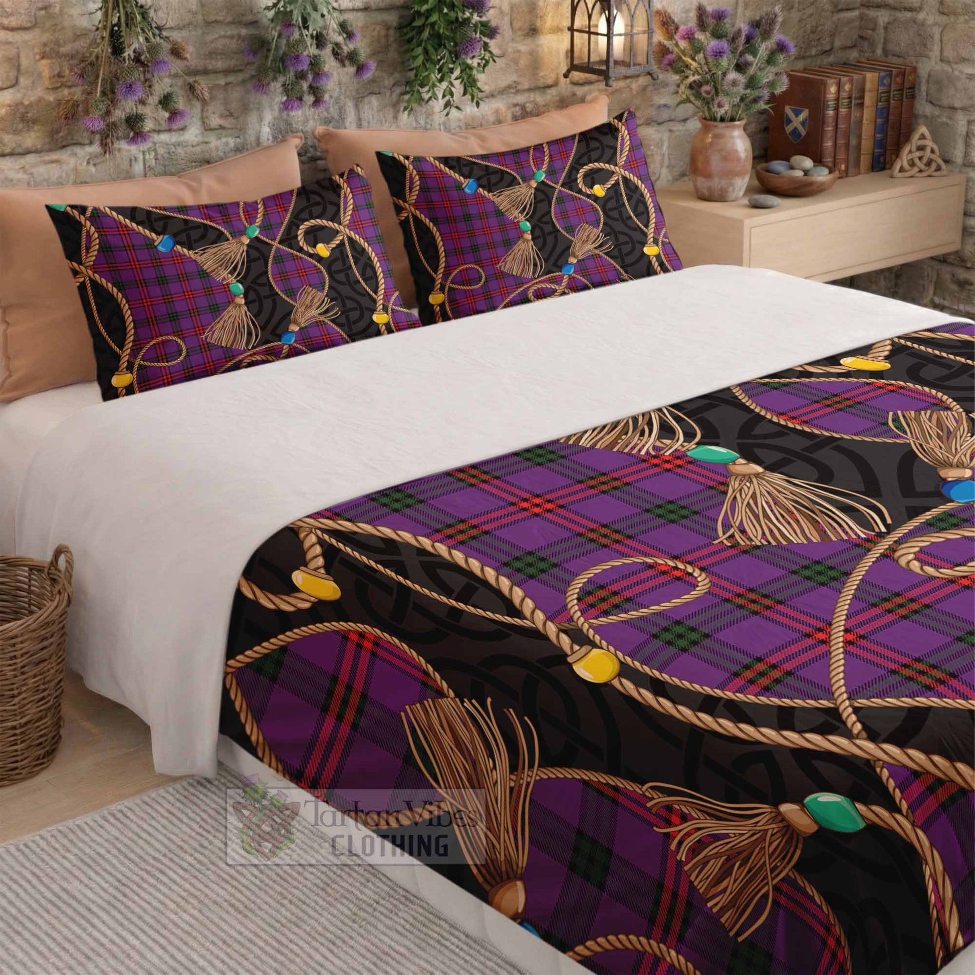 Montgomery Scottish Tartan Twisted Ropes Stylized Bedding Set - Tartan Vibes Clothing