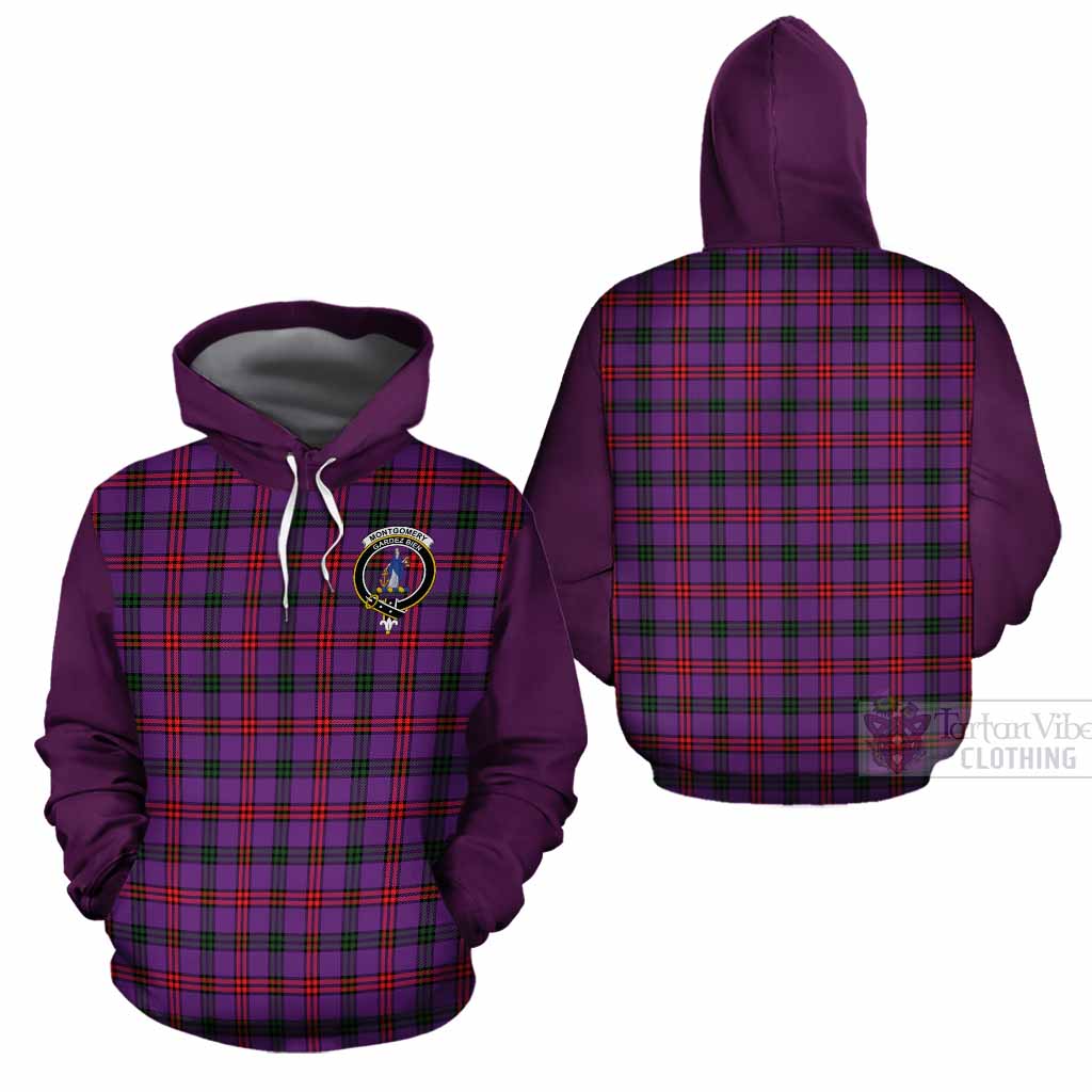 Montgomery Tartan Accent Cotton Hoodie with Family Crest