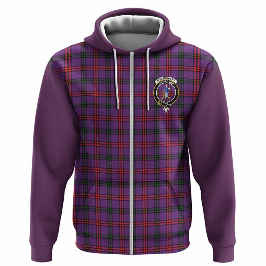 Montgomery Tartan Accent Hoodie with Family Crest