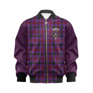 Montgomery Tartan Accent Kid Bomber Jacket with Family Crest
