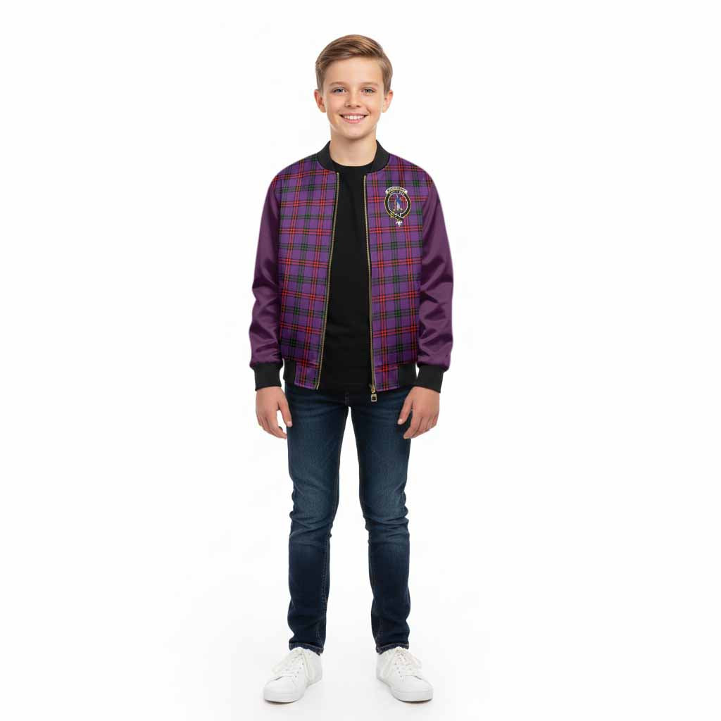 Montgomery Tartan Accent Kid Bomber Jacket with Family Crest