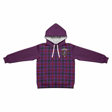Montgomery Tartan Accent Kid Hoodie with Family Crest