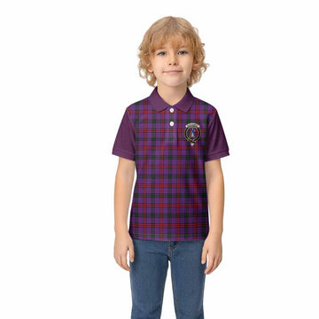 Montgomery Tartan Accent Kid Polo Shirt with Family Crest