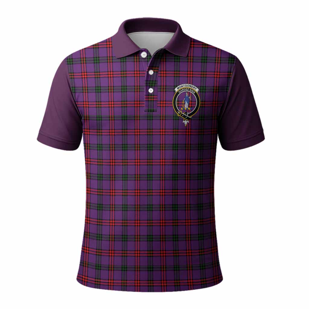 Montgomery Tartan Accent Polo Shirt with Family Crest