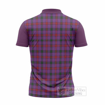 Montgomery Tartan Accent Zipper Polo Shirt with Family Crest