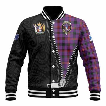 Montgomery Tartan Baseball Jacket New Zealand Pattern Unique Zipper Stylized