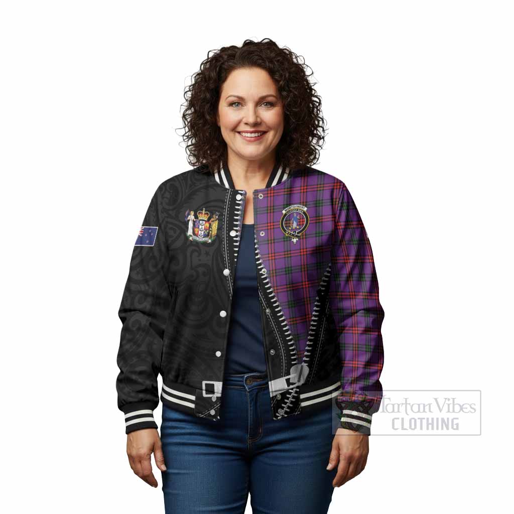 Montgomery Tartan Baseball Jacket New Zealand Pattern Unique Zipper Stylized