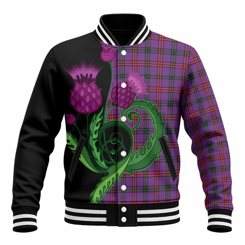 Montgomery Tartan Baseball Jacket Traditional Scottish Thistle