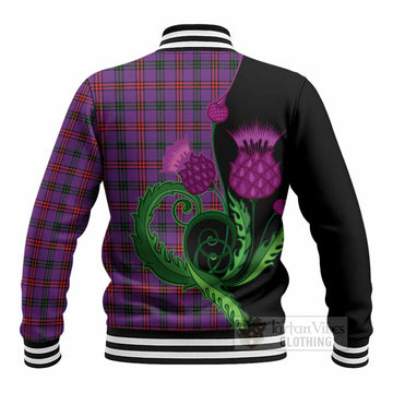 Montgomery Tartan Baseball Jacket Traditional Scottish Thistle