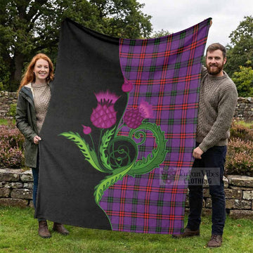 Montgomery Tartan Blanket Traditional Scottish Thistle - Tartan Vibes Clothing