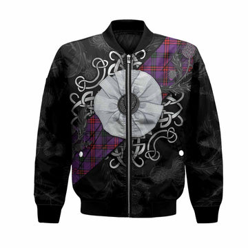 Montgomery Tartan Bomber Jacket Jacobite White Rose Unisex Black - Tartan Vibes Clothing