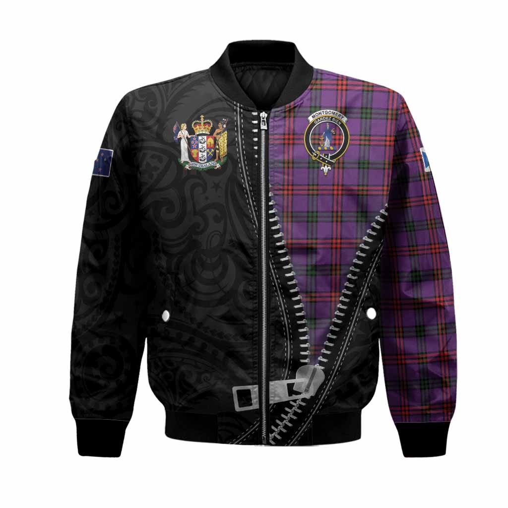 Montgomery Tartan Bomber Jacket New Zealand Pattern Unique Zipper Stylized