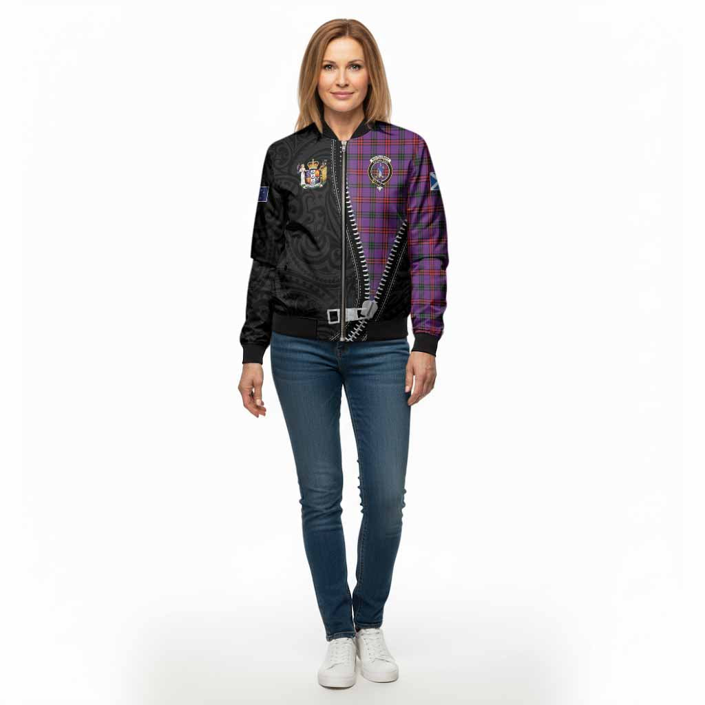 Montgomery Tartan Bomber Jacket New Zealand Pattern Unique Zipper Stylized