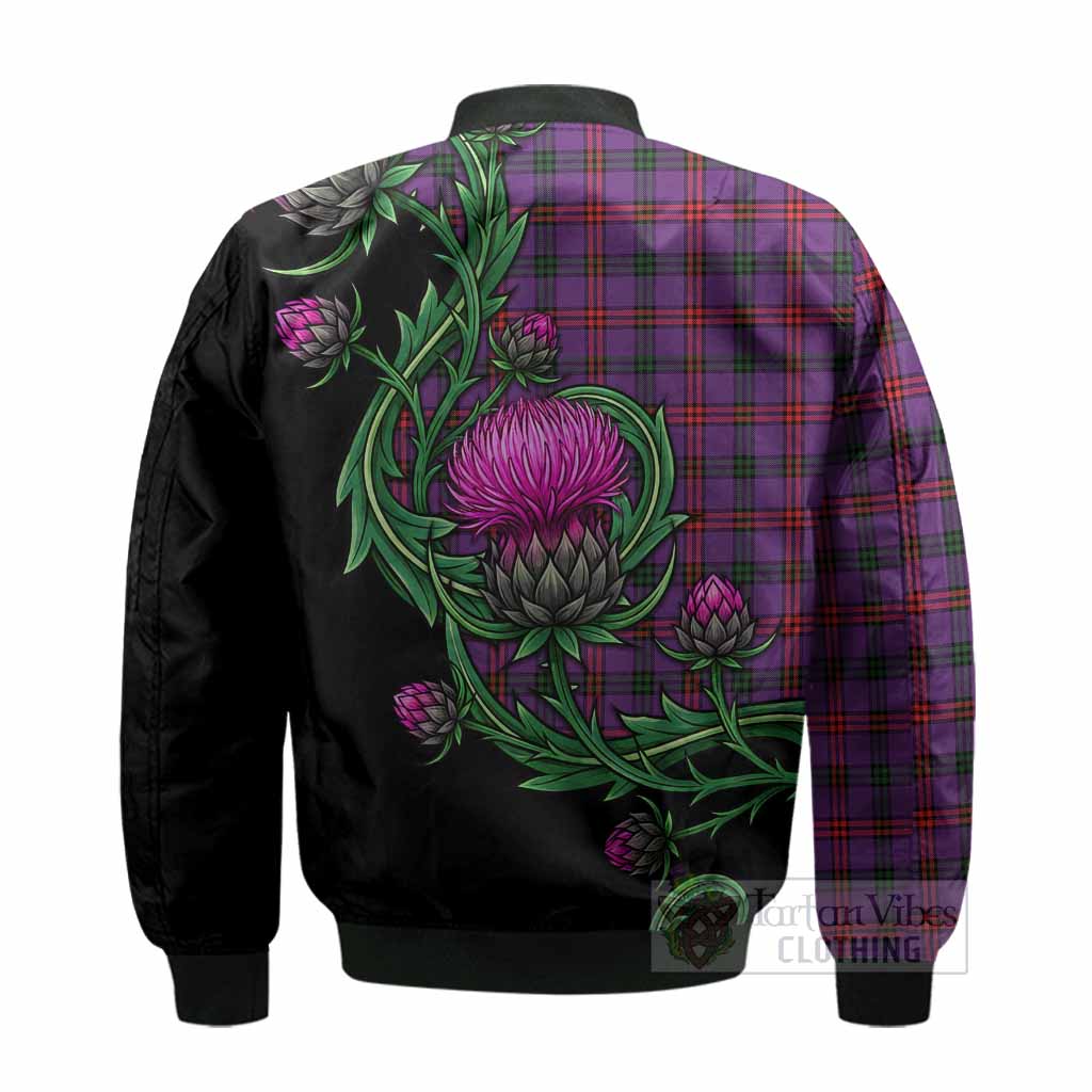 Montgomery Tartan Bomber Jacket Resilient Scottish Thistle - Tartan Vibes Clothing