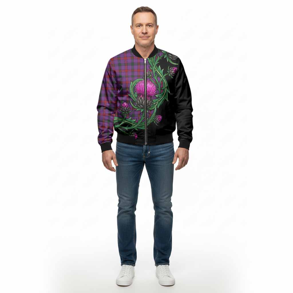 Montgomery Tartan Bomber Jacket Resilient Scottish Thistle - Tartan Vibes Clothing