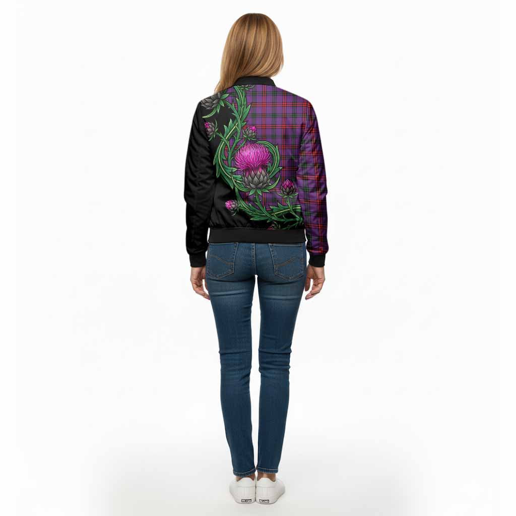 Montgomery Tartan Bomber Jacket Resilient Scottish Thistle - Tartan Vibes Clothing