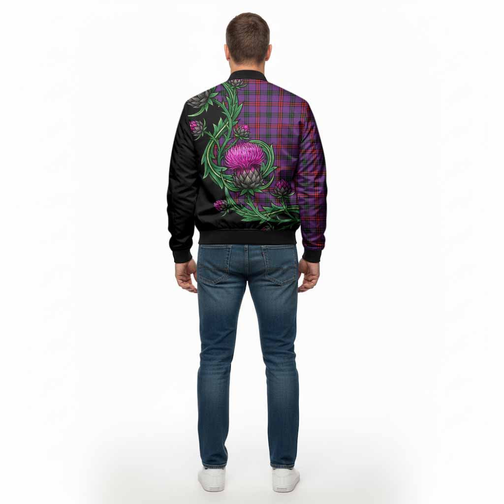 Montgomery Tartan Bomber Jacket Resilient Scottish Thistle - Tartan Vibes Clothing